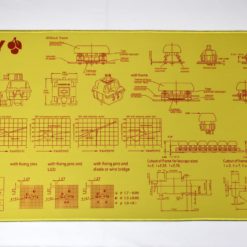 Red on Yellow Deskmat | Flashquark Mechanical Keyboard Store Red on Yellow Deskmat