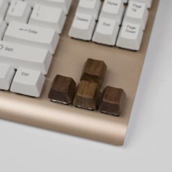 Wooden Arrow Keycaps Close | Flashquark Mechanical Keyboard Store Wooden Arrow Keycaps Close