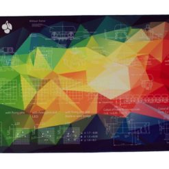 Rainbow Geometric Deskpad Main | Flashquark Mechanical Keyboard Store Rainbow Geometric Deskpad Main