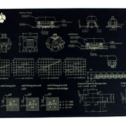 Yellow on Black Deskmat Main | Flashquark Mechanical Keyboard Store Yellow on Black Deskmat Main