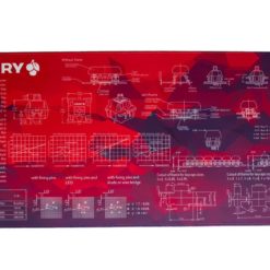 Red Geometric Deskmat Main | Flashquark Mechanical Keyboard Store Red Geometric Deskmat Main
