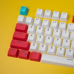 OEM Red Tide Keycaps 104 key set close | Flashquark Mechanical Keyboard Store OEM Red Tide Keycaps 104 key set close
