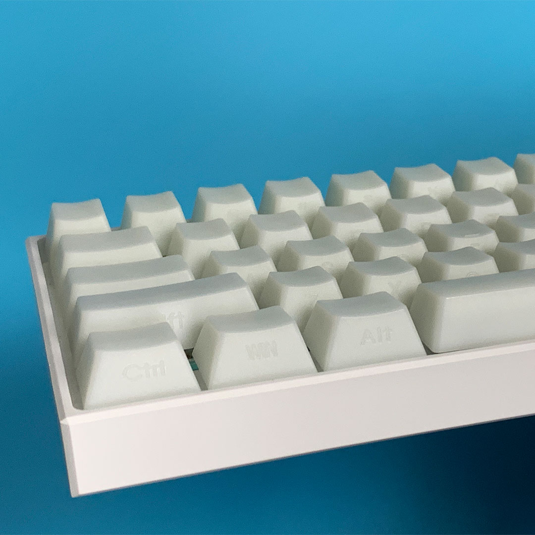 POM Jelly White with Side Legends | Flashquark Mechanical Keyboard Store POM Jelly White with Side Legends