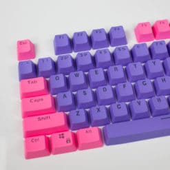 Pink on Purple OEM Translucent Keycaps Main | Flashquark Mechanical Keyboard Store Pink on Purple OEM Translucent Keycaps Main