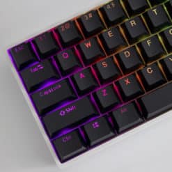 Cherry Profile Black PBT Keycaps with Transparent Top Legends Main | Flashquark Mechanical Keyboard Store Cherry Profile Black PBT Keycaps with Transparent Top Legends Main